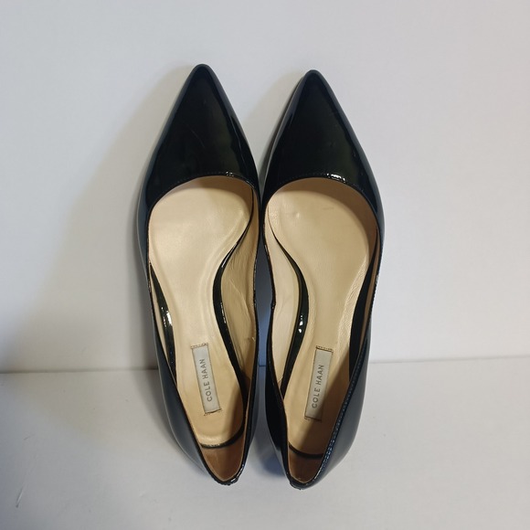 Cole Haan Women's‎ Black Pointed Toe Wedge Heel Size 6B - Picture 1 of 9